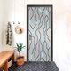 thumbnail image 3 of Papel tapiz de puerta analógico negro, estilo tecnológico moderno, pegatinas murales autoadhesivas de PVC para dormitorio, sala de estar y hogar, 3 of 5