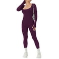 thumbnail image 7 of Women Yoga Jumpsuits Workout Ribbed Long Sleeve Sport Jumpsuits, 7 of 7