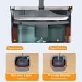 thumbnail image 4 of Trapeador con Exprimidor Giratorio Sistema de Limpieza Suelos Cubo de Fregona con Escurridor y Drenaje Juego de Fregona para Piso Telescópico Mop Cubeta Separador de Agua Limpia y Sucia 2 Microfibra, 4 of 8