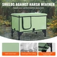 thumbnail image 4 of VEVOR Elevated Heated Cat House, Cuboid Kitty Shelter, 900D Oxford Cloth Foldable Cat Shelter with Heated Pad for Winter to Stay Warm and Cozy, Green (Middle), 4 of 9