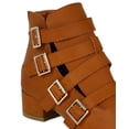 thumbnail image 4 of Nature Breeze BK52 Women Leatherette Strappy Cut Out Pointy Toe Ankle Bootie, 4 of 6