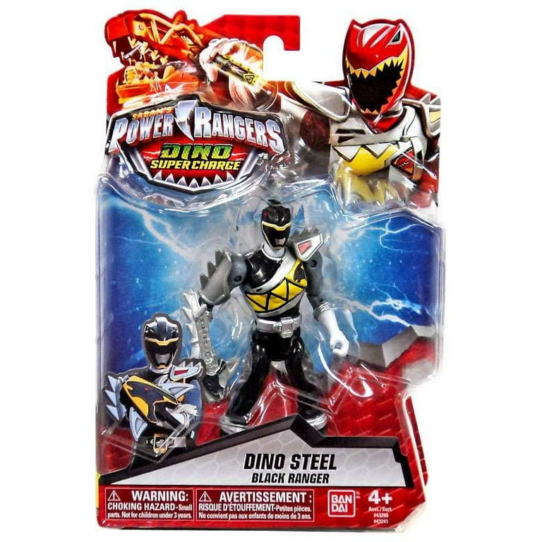 Power Rangers Dino Super Charge Dino Steel Black Ranger Action