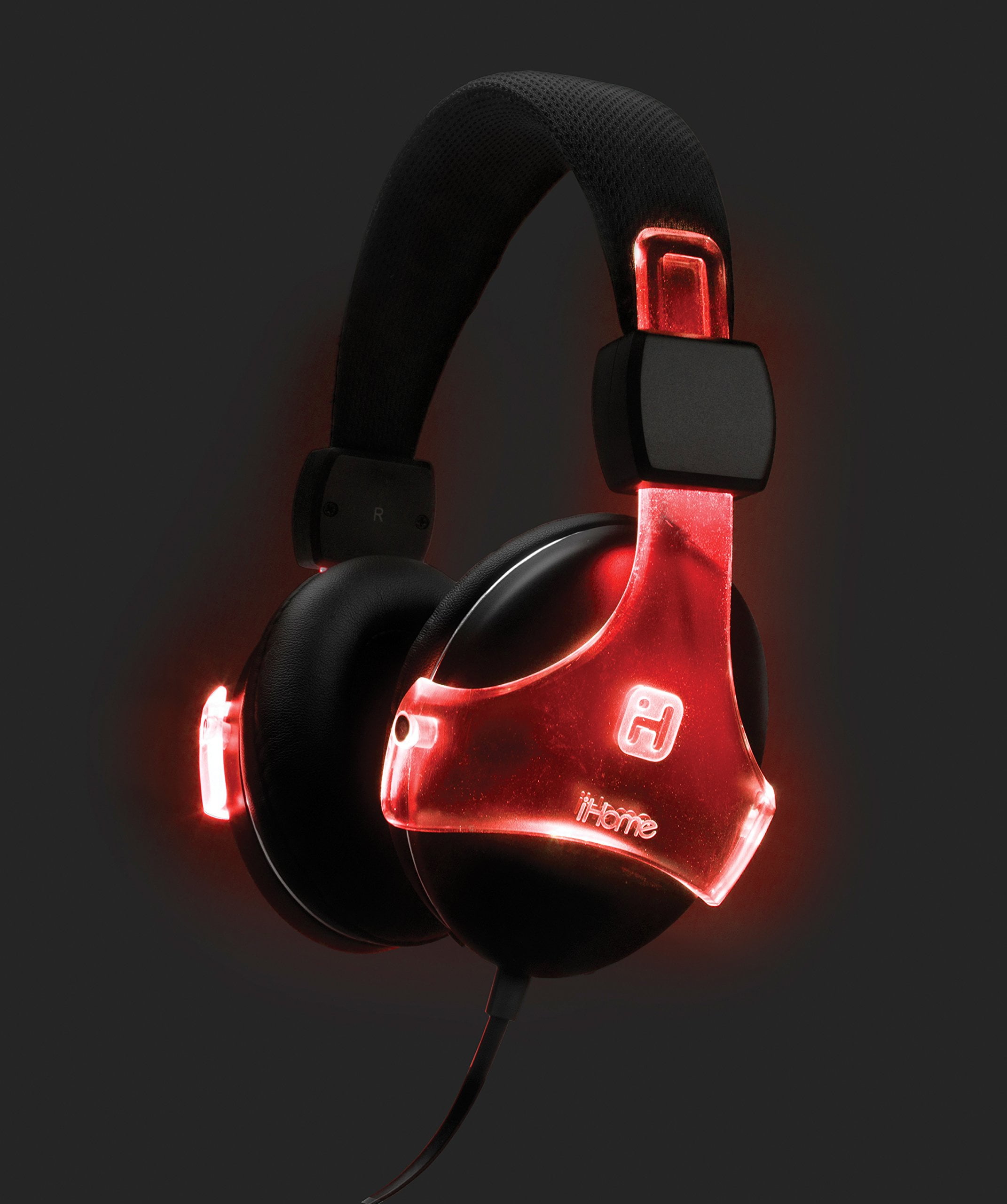 iHome ColorChanging Rechargeable Headphones with Microphone