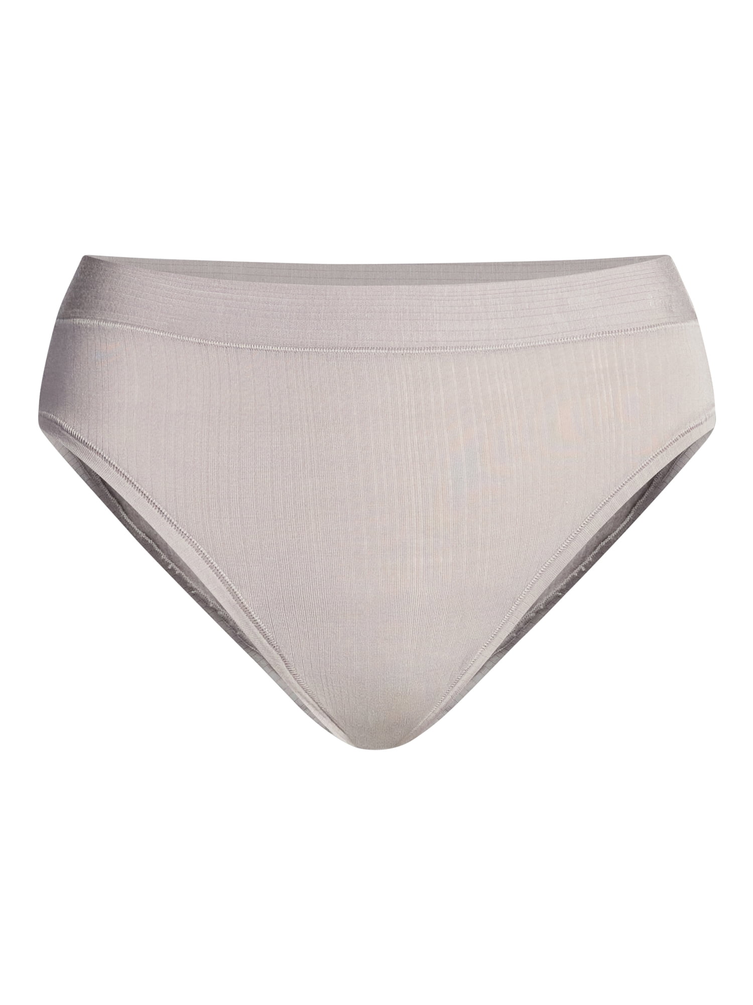 Joyspun Women's Ribbed Modal High Cut Panties, 3-Pack, Sizes XS-3XL