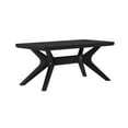 thumbnail image 3 of Plank+Beam Solid Wood Cross Leg Rectangular Coffee Table, 40" Coffee Table for Living Room, Black, 3 of 8