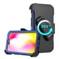 thumbnail image 3 of NIFFPD iPhone 14 Plus Case with Screen Protector + Belt-Clip Holster, Heavy Duty Hard Shockproof Phone Case for iPhone 14 6.7" Dark Blue+Blue, 3 of 4