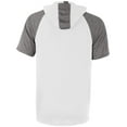 thumbnail image 2 of Holloway Sportswear S Echo Short Sleeve Hoodie White/Graphite Heather 222545, 2 of 4