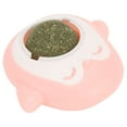 thumbnail image 5 of Bola de pared de hierba gatera giratoria para limpieza de dientes, pelota adhesiva interactiva para lamer gatos para interiores, color rosa, 5 of 5