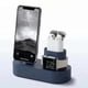thumbnail image 2 of Soporte de silicona para cargador 3 en 1 para Apple Watch iPhone Airpods (azul) WDOplteas Para estrenar, 2 of 8