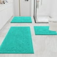 thumbnail image 6 of Smiry Luxury Chenille Bathroom Rugs, Extra Soft and Absorbent Bath Mat, Turquoise, 20"x30", 6 of 8