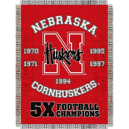 Nebraska Cornhuskers Window Nebraska Cornhuskers The Northwest Company 48'' x 60'' Commemorative Series Throw - No Size ()