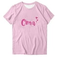 thumbnail image 1 of Camiseta de Manga Corta de Cuello Redondo con Impresión de la Carta para las Mujeres, Casual Diario Y Top de Fiesta, 1 of 4