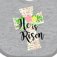 thumbnail image 4 of Inktastic He is Risen Cross with Script and Flowers Boys or Girls Baby Bib, 4 of 4