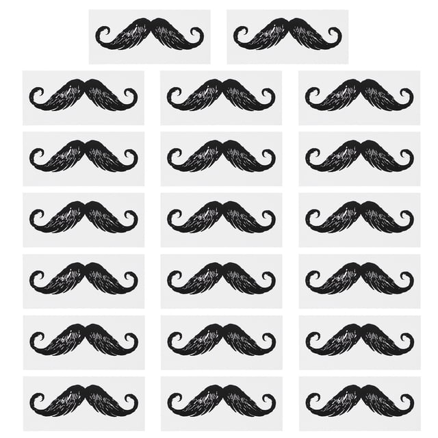 SHISUYAN Autocollants de Coiffure pour Barbe Forme Rectangulaire pour Projets DIY 20 Pcs