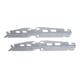 thumbnail image 4 of Placas de herramientas de alineación de 2X de rueda Reparación de neumáticos para automóviles con agujeros colgantes Instalación fácil Medición Plata, 4 of 8