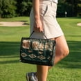 thumbnail image 4 of Whosucclay Southwestern Geometric Diamond Pattern Quilted Golf Cart Seat Covers, Quick Dry Foldable Keeps Seat Cool 4 Front Pocket for 2-Person Carts, 4 of 9