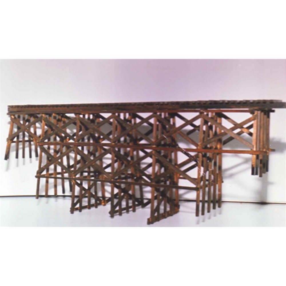 JV Models 1014 N Scale Straight Timber Trestle Bridge