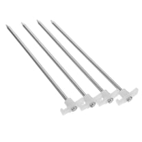 MLINS 4 Pcs Heavy Duty Tent Stakes Ground Anchor Spikes Twist White