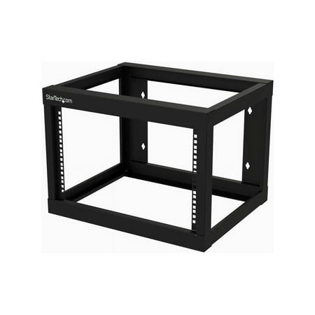 UPC: 0065030887519 | StarTech 6U Open Frame 2 Post Wall-mount Rack Steel Black RK619WALLO