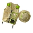 thumbnail image 4 of Kuntesetty Children Explorer Vest Hat Children Fishing Outfit Outfit Vest Outdoor Adventure Green, 4 of 9