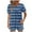 #Blue, variant on Xixinqiwan Women Tops under $10.00,Women Summer Casual Shirts Short Sleeve Striped Tunic Tops Crew Neck Tee Tshirt Blouses for Women Army Green L