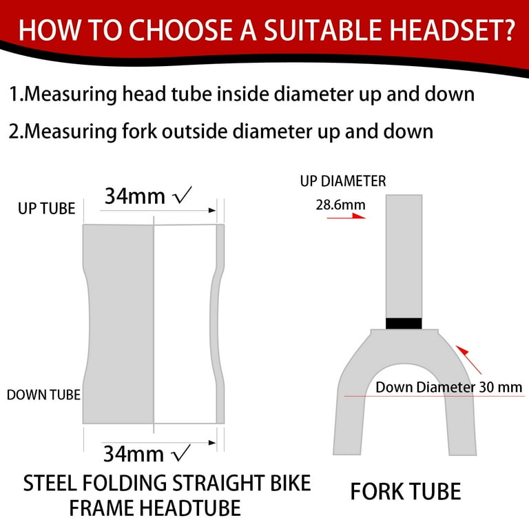 Steering Tube 44mm Headtube Tapered Head Tube Dimensions BUCKLOS