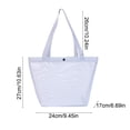 thumbnail image 3 of MMJ Mesh Beach Bag Portable Shoulder Tote 16.14x6.69x10.63in Small Folding Shopping Bag Travel Storage, 3 of 6