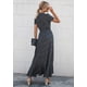 thumbnail image 4 of Vestido Maxi Envuelto Floral Negro para Mujer PRETTYGARDEN XXL, 4 of 8