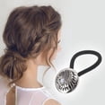 thumbnail image 2 of Unique Bargains Fashion Button Hairdo Clip for Women 1 Pc White Black, 2 of 5