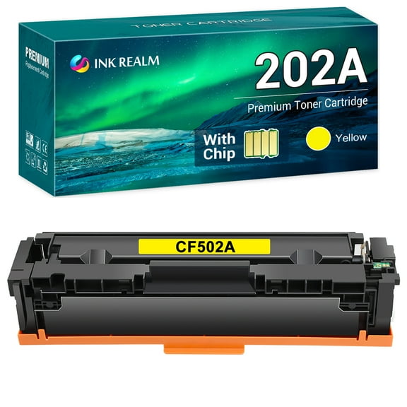 Ink realm 1-Pack Compatible Toner Replacement for HP CF502A Color LaserJet Pro M254dw M254dn M254nw, MFP-M281fdw MFP-M281fdn MFP-M281cdw MFP-M280nw Printer Ink Yellow