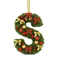 thumbnail image 5 of Christmas Tree Ornaments 2D Acrylic Monogram Pendants With Santa Hat 26 Letters For DIY Crafts And Home Decor, 5 of 5