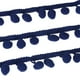 thumbnail image 1 of Toystoory y personaliza con un adorno versátil, una cinta con flecos y bolas con adornos de pompones, práctica y a la moda. Decoración del hogar Azul oscuro, 1 of 6