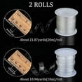 thumbnail image 2 of Clear Elastic Strap 6mm/10mm Width 2 Styles 30m Total Transparent Elastic Band High Flexibility Clear Elastic for DIY Shoulder Bra Clothes Sewing Project DIY, 2 of 8