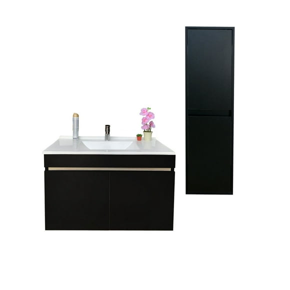 Combo De Gabinete para Baño Lavamanos Y Monomando + Gabinete Organizador Moscú