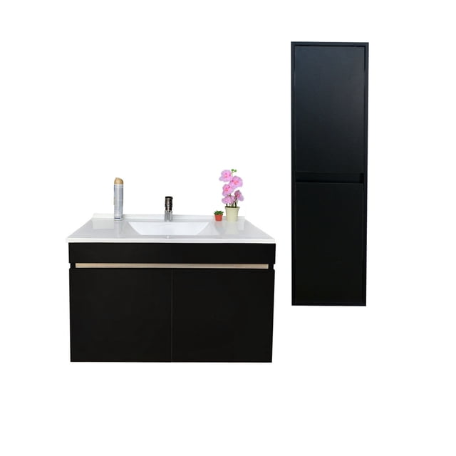 Combo De Gabinete para Baño Lavamanos Y Monomando + Gabinete Organizador Moscú