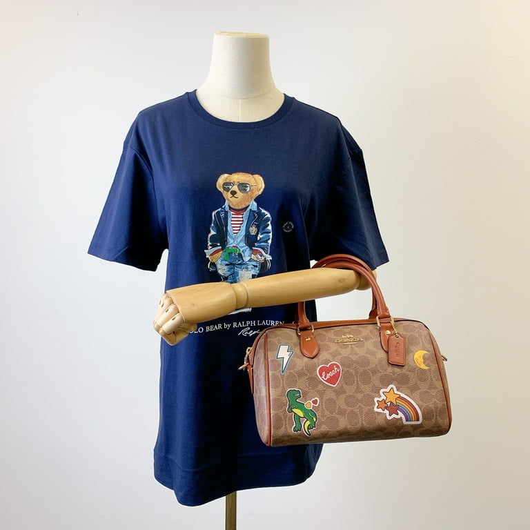 ショルダーバッグ・ポシェット COACH Rowan Satchel Bag In Signature Canvas CZ612 Coach CZ612 Rowan Satchel Bag In Signature Canvas With