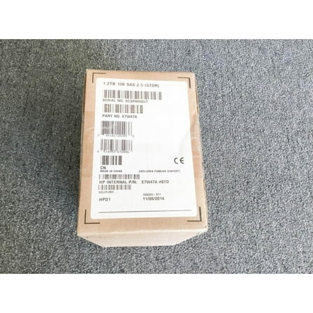 HP E7W47A HP MSA 1.2TB 6G SAS 10K SFF(2.5-INCH) DUAL PORT HARD DRIVE 730704-001 New 888182202036