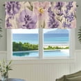 thumbnail image 3 of Spring Flowers Valances for Windows Lavender Leaf Rod Pocket Curtain Valance Window Treatment Short Curtains for Kitchen Living Room, 42"x18", 3 of 9