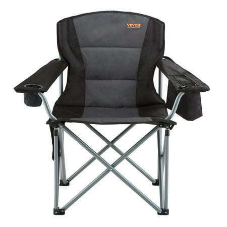 VEVOR Camping Folding Chair for Adults - Portable Heavy Duty Outdoor Quad Chair with Lumbar Support