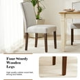 thumbnail image 4 of Living Room, Upholstered Leather Dining, Parsons Nailhead Trim and Wood Legs（2PCS）-White, 4 of 6
