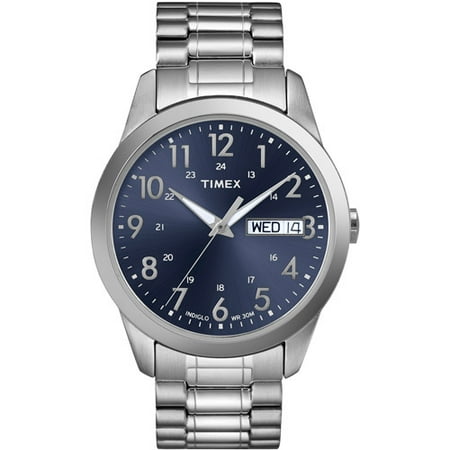 Mens Timex Expansion Band Watch - Silver/Blue T2M9339J