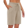 thumbnail image 2 of Rosvigor Womens Athletic Shorts High Waisted Running Workout Shorts for Women Loose Cotton Sweat Shorts with Pockets, 2 of 7