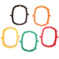 thumbnail image 1 of Marco semicircular de plástico para bolso, 5 unidades, marcos de bolso de bricolaje, colores dulces, accesorios de bolsa de 16 cm, 1 of 14