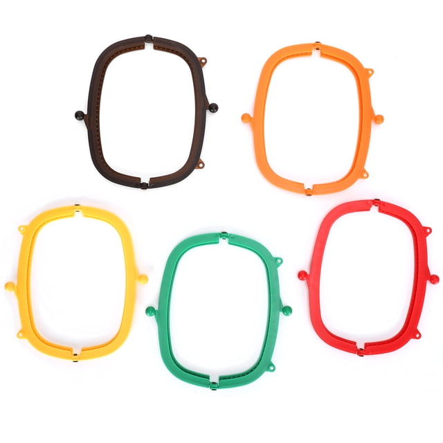 Marco semicircular de plástico para bolso, 5 unidades, marcos de bolso de bricolaje, colores dulces, accesorios de bolsa de 16 cm