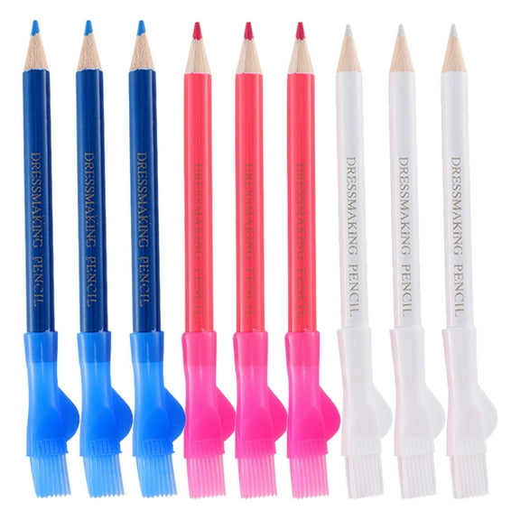 BESTOYARD 9Pcs Sewing Fabric Chalk Pens Assorted Colors Ergonomic Water Soluble Markers