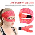thumbnail image 1 of Para Oculus Quest 2 Eye Mask Cover Anti-sudor VR Gafas Sweat Band (Naranja), 1 of 5
