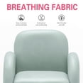 thumbnail image 4 of UNICOO® Kids Chair Children's Sofa with Footstool, Sturdy Wood Construction with Faux Leather Cover, 5 Back Rest Positions, Mini Couch for Toddler (ZKL-K2130-Light Blue), 4 of 7