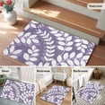thumbnail image 3 of Purple Leaves Bathroom Mat 2x3 FT,Non Slip Small Kitchen Mat,Farmhouse Botanical Branch Vintage Modern Washable Soft Backed Front Door Throw Rug Non-Shedding Indoor Outdoor Doormat for Entryway Sink, 3 of 5