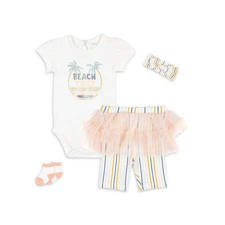 

Petit Lem Baby Girl 4 PC Legging Pant Set Sizes 3 Months-9 Months