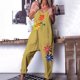 thumbnail image 2 of Gibobby Pantalones cortos Estampado Boho Playsuit Bolsillo V Mujer Casual Cuello Mono Mujer Mono(Amarillo， XXXL), 2 of 5